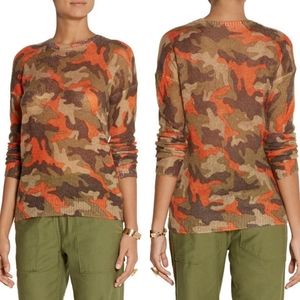 Michael Kors camouflage knitted sweater orange L
